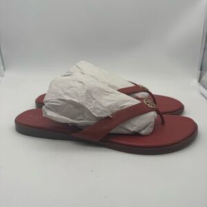 Tory Burch Benton  Red Calf Leather Sandals Size 6‎